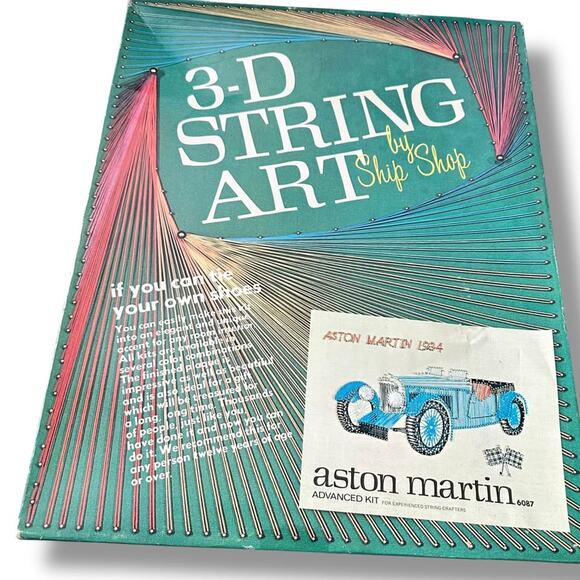 Other - vintage 3-D String Art kit by Ship Shape  Aston Martin design for experts